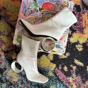 Jeffrey Campbell White Heeled Boots